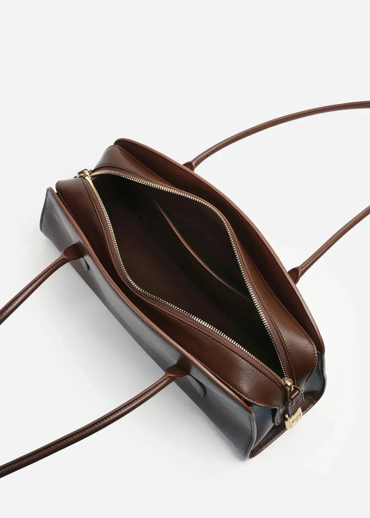Gabrielle East-West Shoulder Bag - Brown Suede