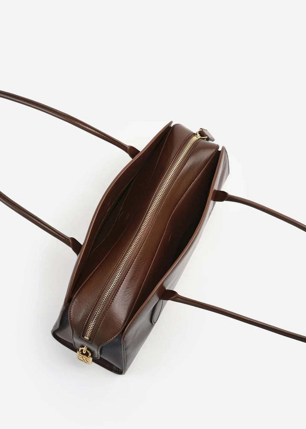 Gabrielle East-West Shoulder Bag - Brown Suede
