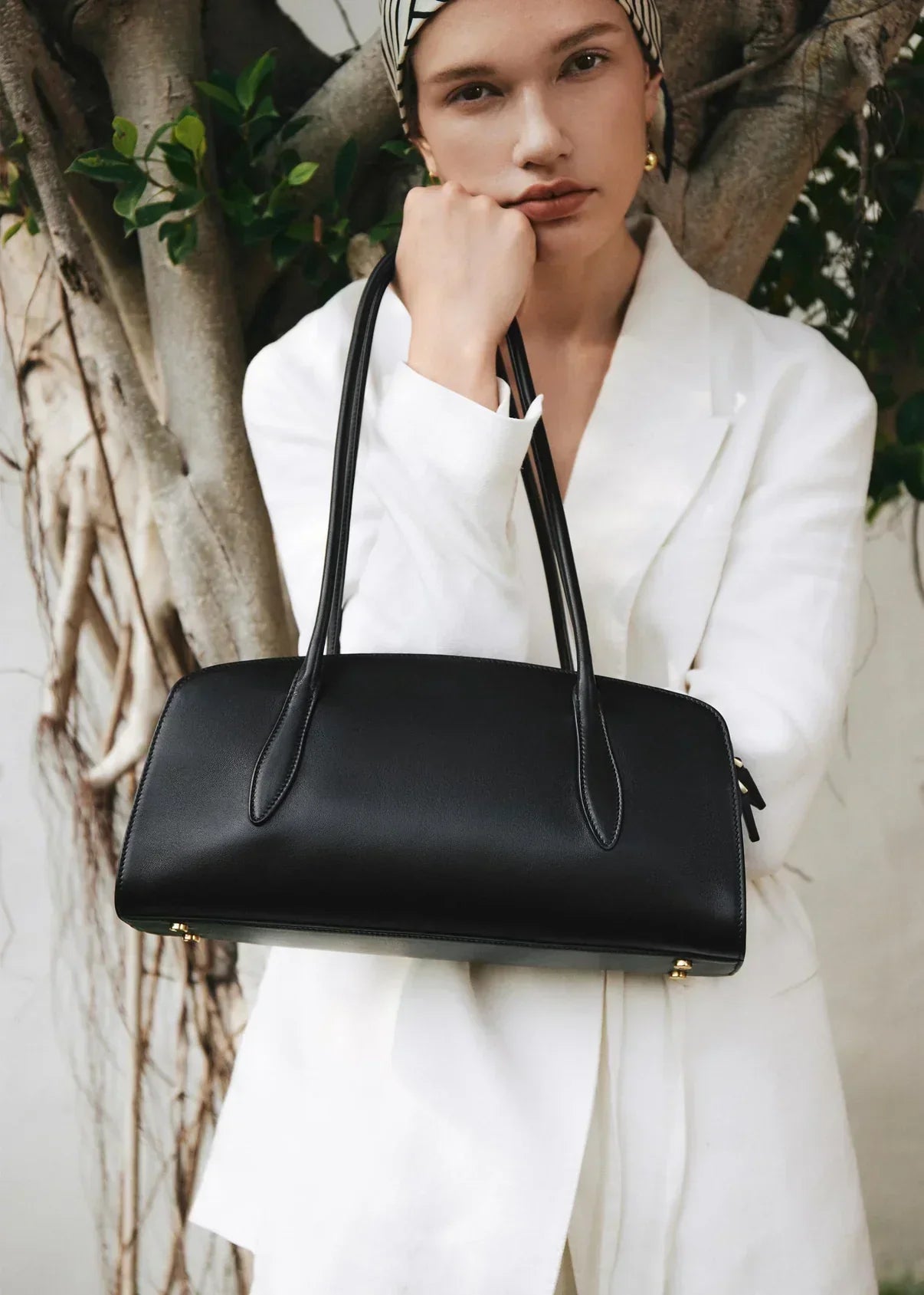 Gabrielle East-West Shoulder Bag - Burgundy