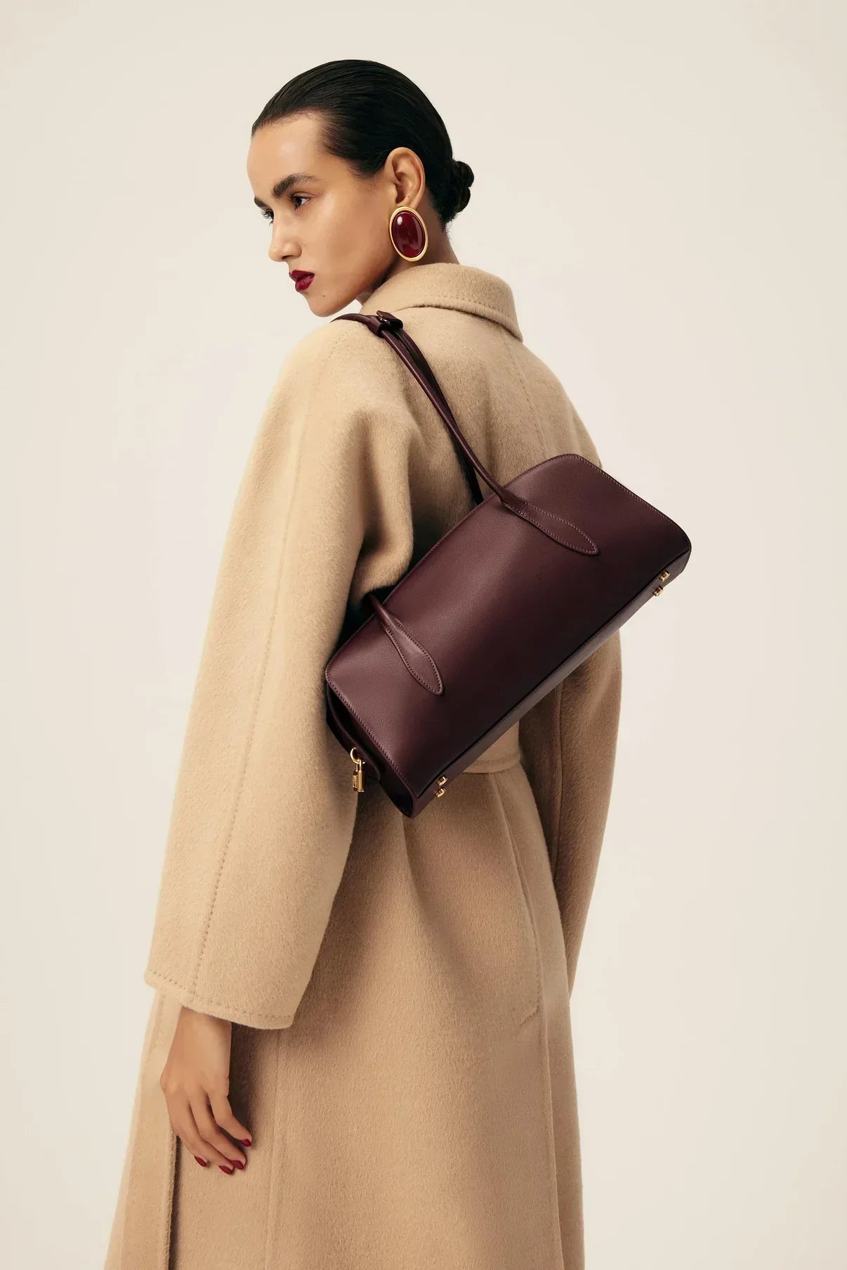 Gabrielle East-West Shoulder Bag - Cream
